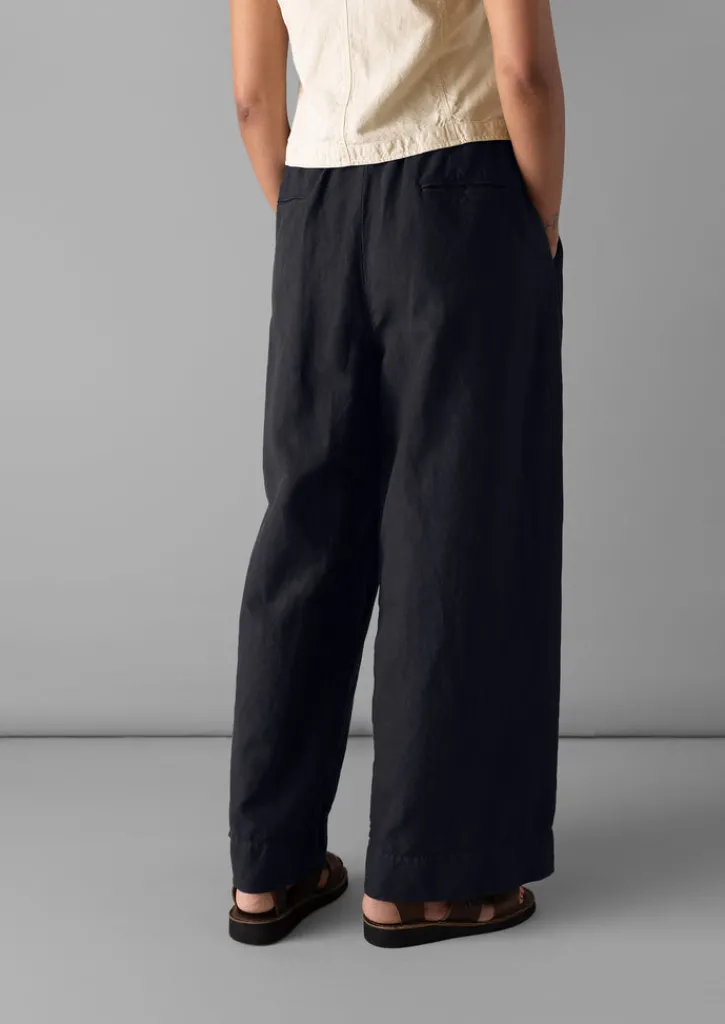 TOAST Cotton Linen Wide Leg Trousers-Women Linen|Trousers