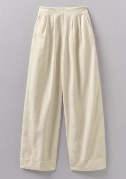 TOAST Cotton Linen Wide Leg Trousers-Women Linen|Trousers