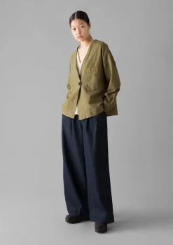 TOAST Cotton Linen Wrap Jacket-Women Linen|Coats & Jackets