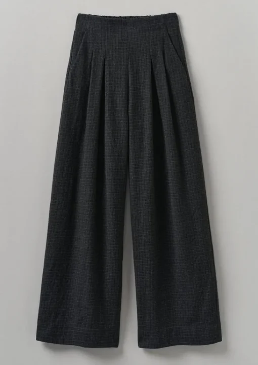 TOAST Cotton Wool Pleat Front Trousers-Women Trousers