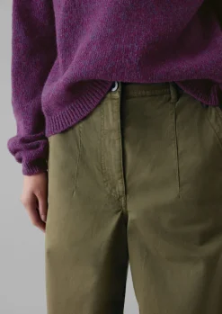 TOAST Darted Cotton Twill Trousers-Women Trousers