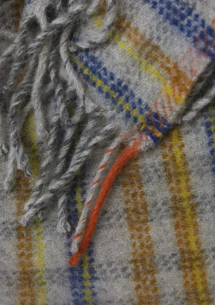 TOAST Dashed Check Wool Blanket- Textiles|Blankets & Throws