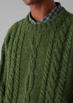 TOAST Donegal Wool Cable Sweater- Knitwear