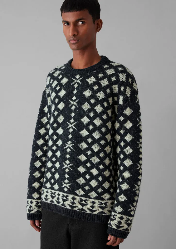 TOAST Donegal Wool Jacquard Sweater- Knitwear