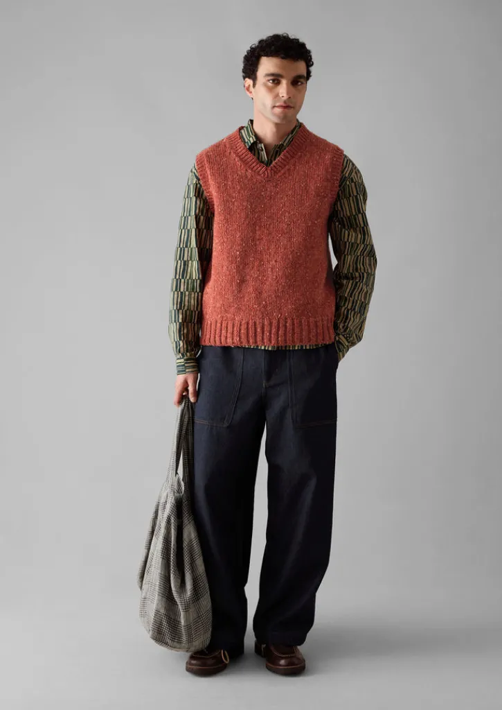 TOAST Donegal Wool Knitted Tank- Knitwear