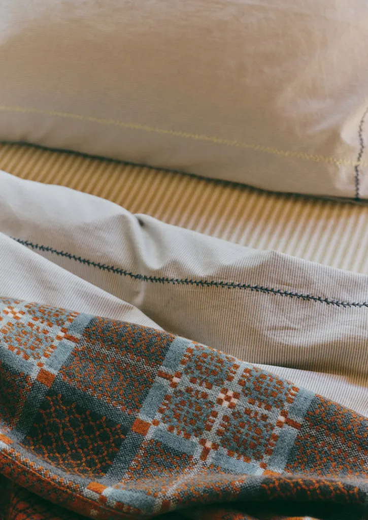 TOAST Fine Stripe Organic Cotton Duvet Cover- Textiles|Bed Linen