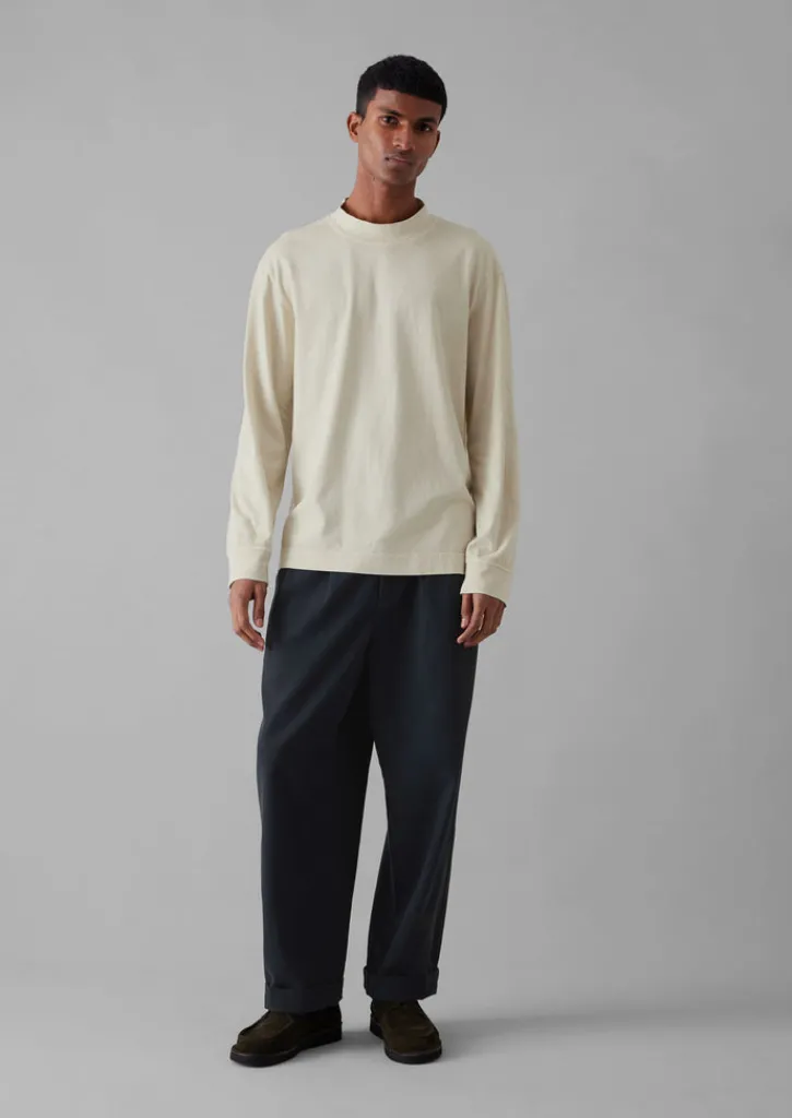 TOAST Garment Dyed Cotton Long Sleeve Tee- Tops & Tees