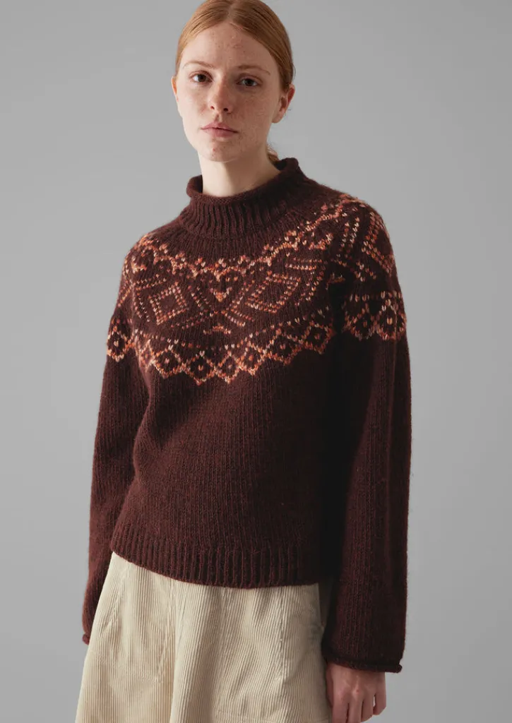 TOAST Graphic Yoke Sweater-Women Knitwear