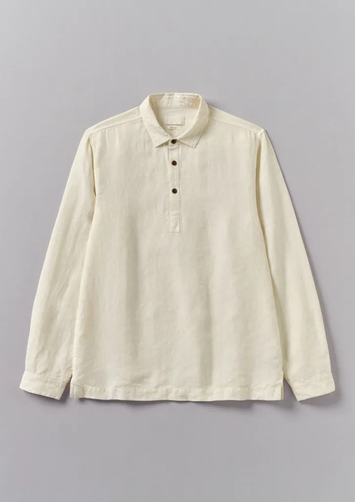 TOAST Half Placket Linen Shirt- Linen|Shirts
