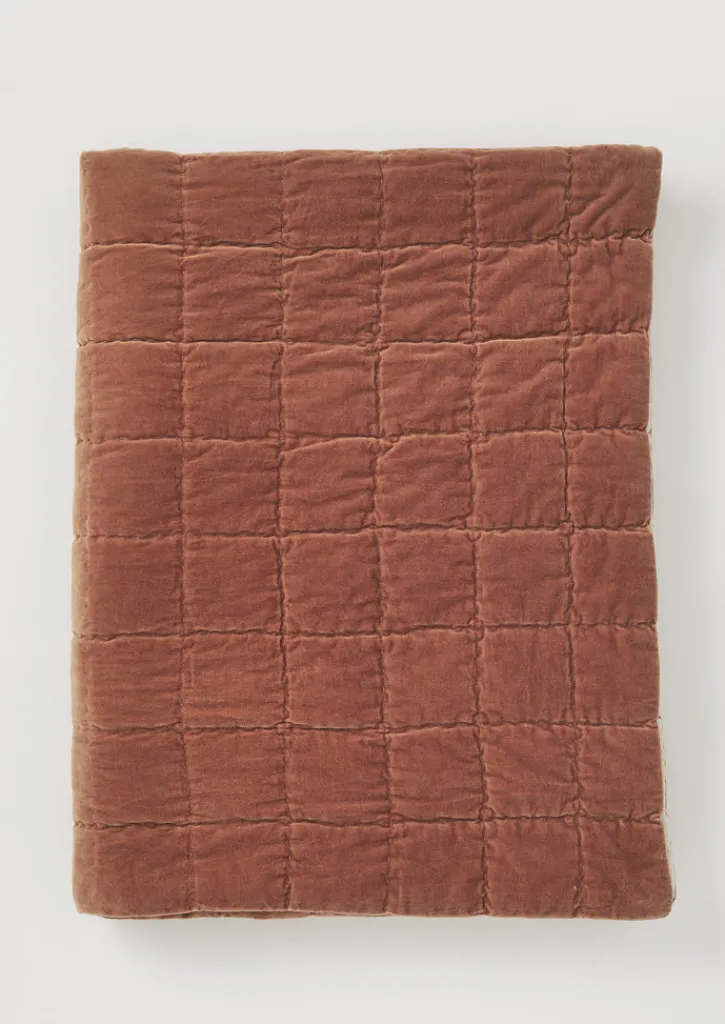 TOAST Hand Stitched Organic Velvet Quilt- Textiles|Blankets & Throws