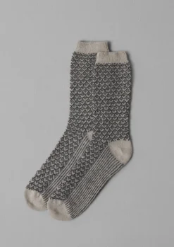 TOAST Honeycomb Jacquard Wool Socks- Socks