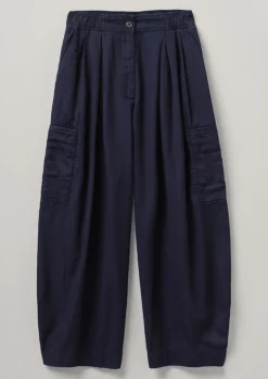 TOAST Cotton Twill Wide Leg Trousers-Women Trousers