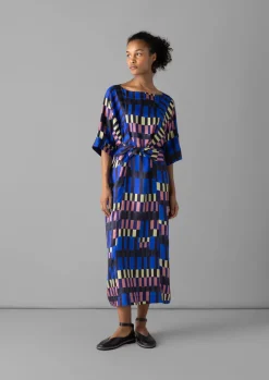 TOAST Isobel Harvey Tie Waist Check Print Dress-Women Dresses