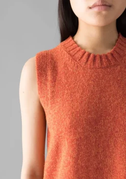 TOAST Neat Mouline Wool Tank-Women Knitwear
