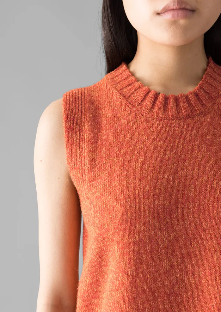 TOAST Neat Mouline Wool Tank-Women Knitwear