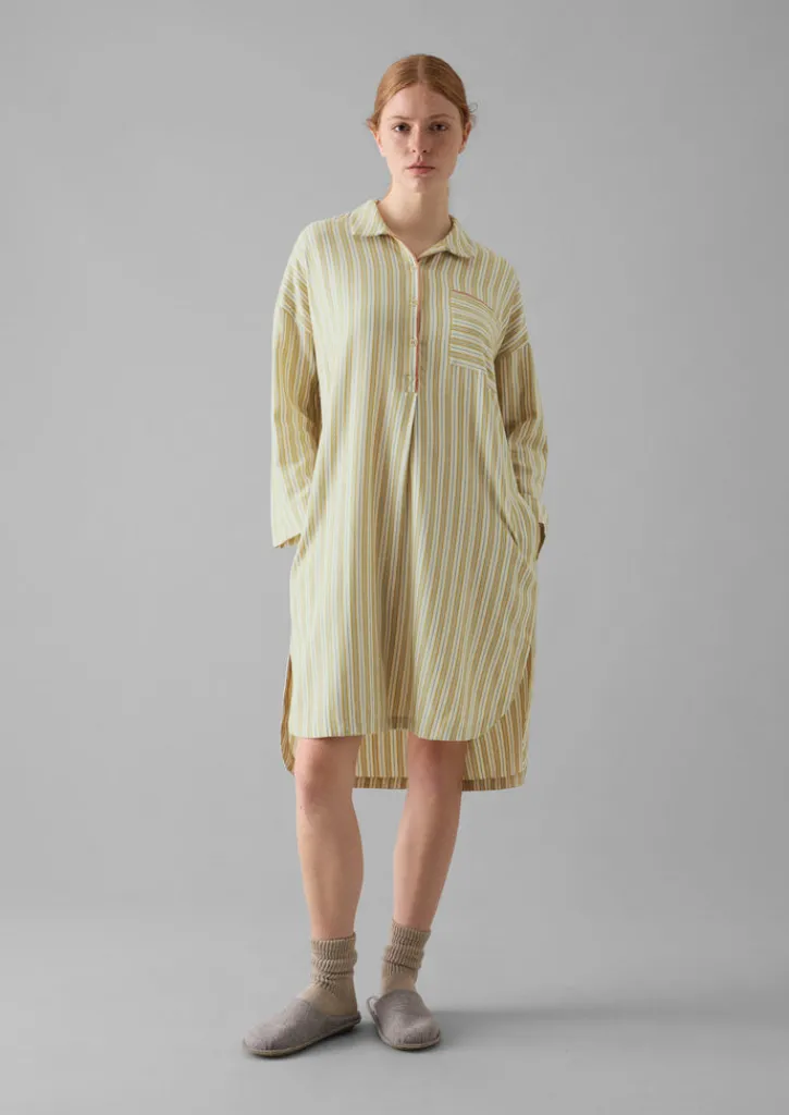 TOAST Nova Stripe Flannel Nightshirt-Women Nightwear