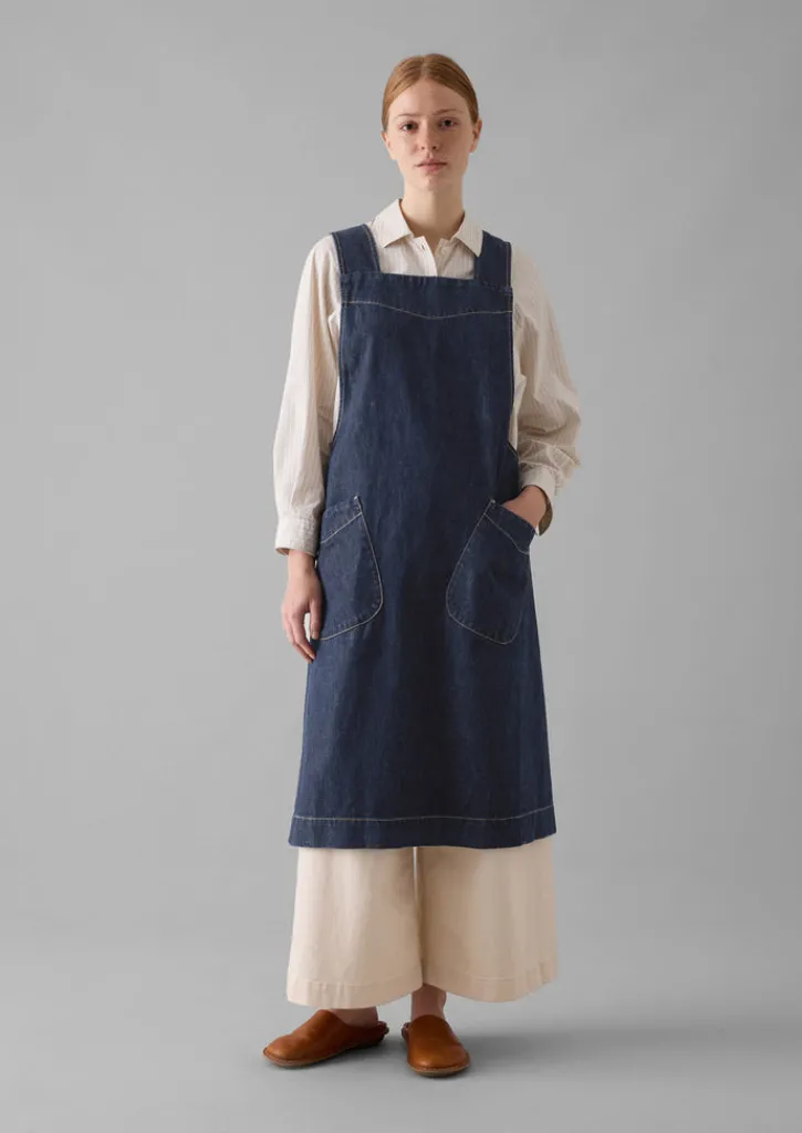 TOAST Organic Denim Cross Back Apron- Outdoor|Aprons & Tea Towels