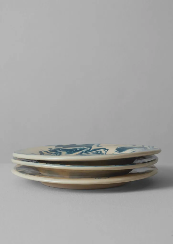 TOAST Poterie Barbotine Marbled Plate- Ceramics|Tableware