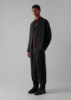 TOAST Seersucker Wool Cotton Blazer- Coats & Jackets