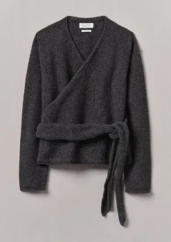 TOAST V-Neck Wool Wrap Cardigan-Women Knitwear