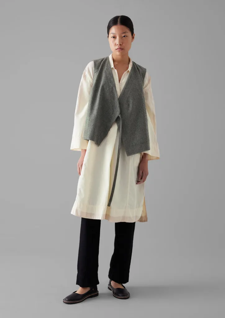 TOAST Wool Flannel Sleeveless Jacket-Women Coats & Jackets